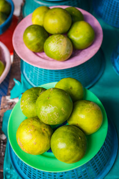 Lemons in local market.