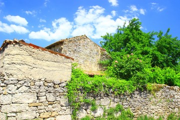Fototapeta na wymiar Stone buildings in Istria, Croatia