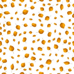 Seamless autumn background. The pattern of autumn leaves. Vector illustration.
