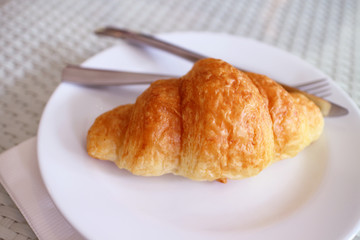 Croissant bekery food for breakfast