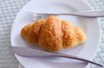 Croissant bekery food for breakfast