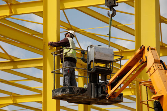 Ouvriers sur un chantier de construction