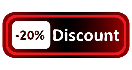 Long icon red discount 20