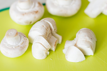 Fresh champignon mushroom