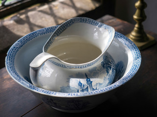 Old Water Jug and Basin at Michelham Priory