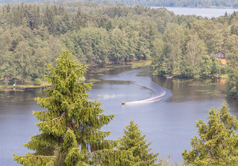 Summery forests and lakes in Finland