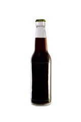 Homebrew Beer in a Clear Bottle, Dark Colored Beer