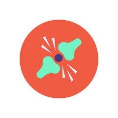 stylish icon in color circle problems joints