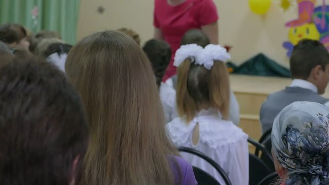 people sitting in the hall of the conference is slow motion video