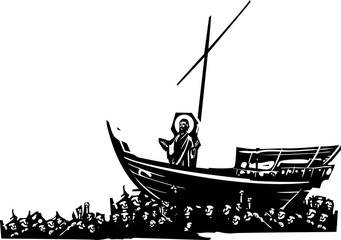 Christ on Boat