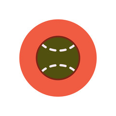 stylish icon in color circle tennis ball