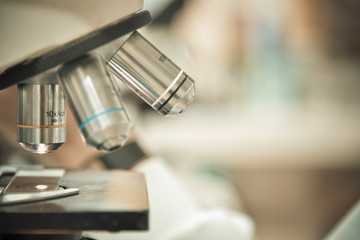 Medical equipment. microscope. Background