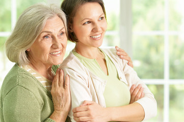 Senior woman with daughter