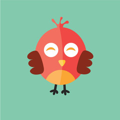 Bird flat style for your design , icon, avatar, character. 