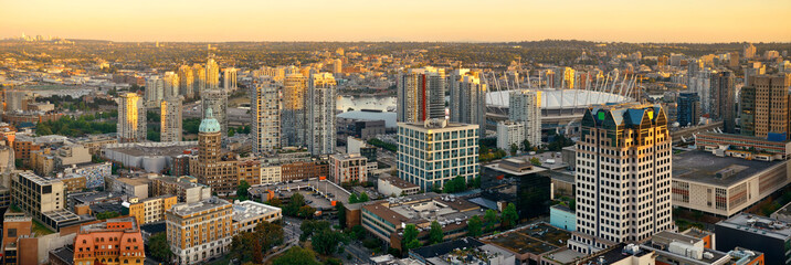 Naklejka premium Widok na dach Vancouver