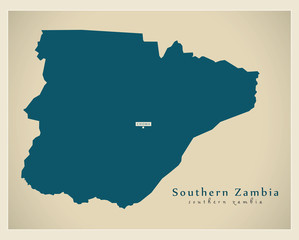 Modern Map - Southern Zambia ZM
