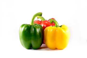 Obraz na płótnie Canvas bell peppers isolated on white background