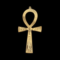 Vector. Key of Life, Stunning Egyptian Ankh symbol. Black EPS-10