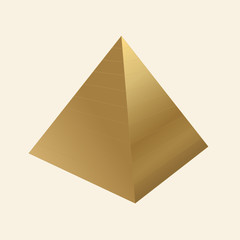 Vector. Egyptian Pyramid - Golden Icon