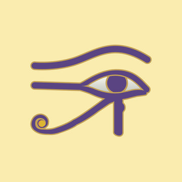 Eye of Horus. Pharaoh Symbols, Realistic Icon