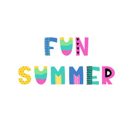 Hand drawn phrase in summer style