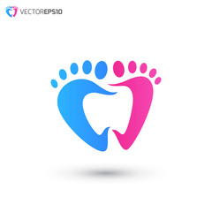 Obraz premium Dental Feet Logo
