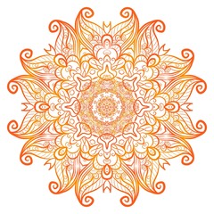 Ornate flowers henna colors vector mandala in indian style