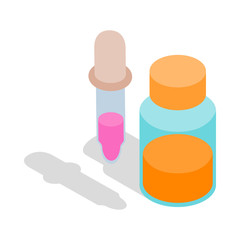 Vanilla essence icon, isometric 3d style