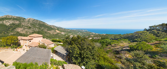 Panoramic view of coastline