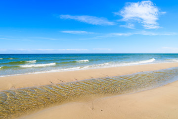 Beautiful sandy beach near Leba, Baltic Sea, Poland