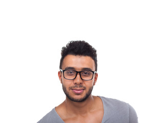 Casual Man Wear Eye Glasses Serious Young Businessman