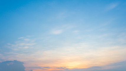 Colorful sunset sky