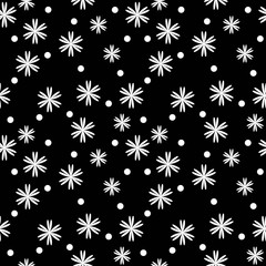 Flower and circle seamless pattern