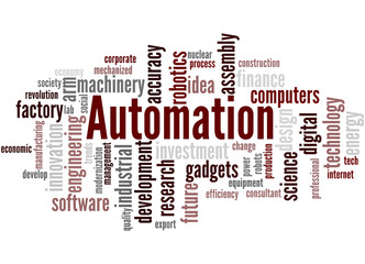 Automation, word cloud concept