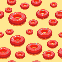 Donuts dessert seamless pattern