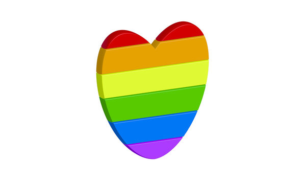 hearts with gay pride colors