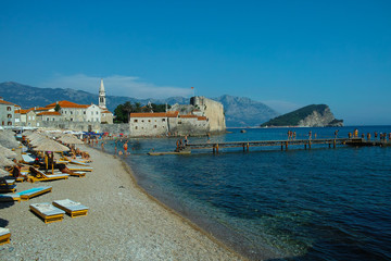 Fototapeta na wymiar Budva city Montenegro beach