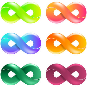 Infinity Symbol Logo set. Vector Illustration