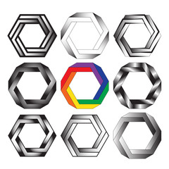 Optical illusion of the gradient vector, abstract geometric design element.