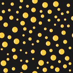 Bubbles yellow seamless pattern
