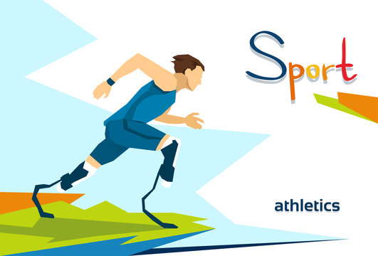 Disabled Runner Sport Competition