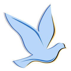 Soaring dove logo, vector illustration