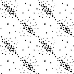 Polka dot stars seamless pattern