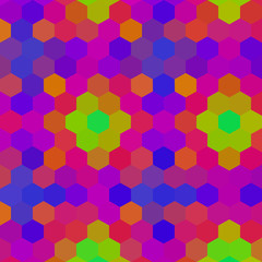 Fototapeta na wymiar Rainbow low poly hexagon style vector mosaic background