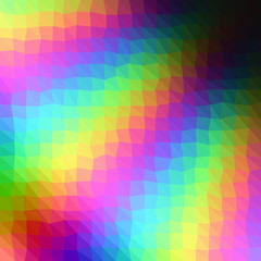 Rainbow low poly triangle style vector mosaic background