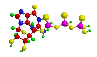 Molecular structure of Guanosine triphosphate