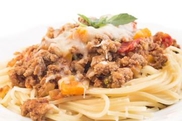 Spaghetti Bolognese Closeup