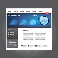     Business Website Template in Editable Vector Format 