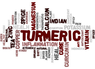Turmeric, word cloud concept