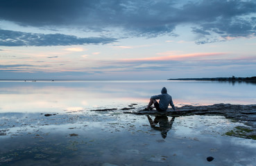The night before midsummer eve in Sweden and as always in Scandinavia during summertime the light...